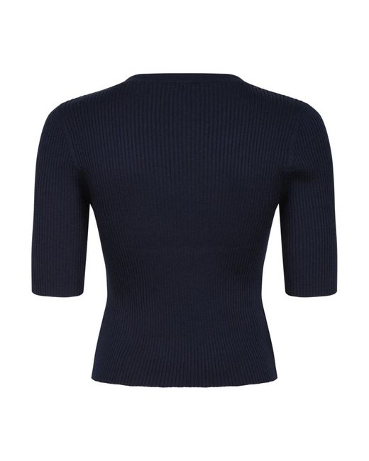 Round-Neck Knitwear di Pinko in Blue