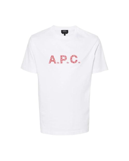A.P.C. White T-Shirts for men