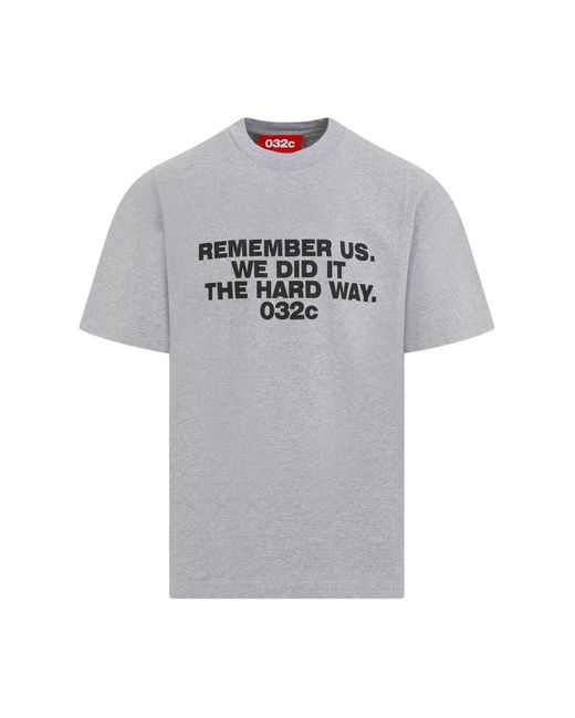 Consensus american-cut t-shirt grigio melange di 032c in Gray da Uomo