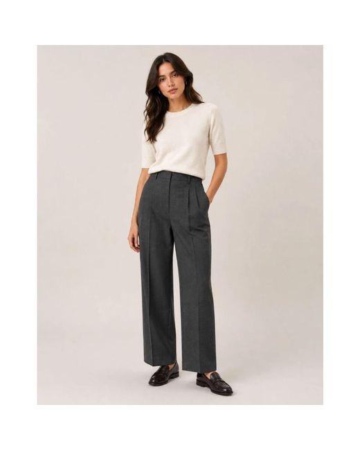 AMI Gray Wide Trousers