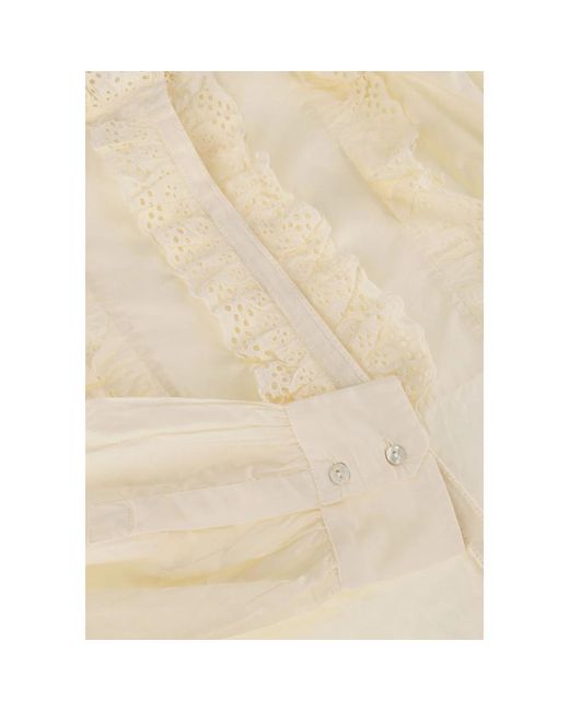 Antik Batik Overhemden ,Katoen Bohemian Charlotte Blouse in het Natural
