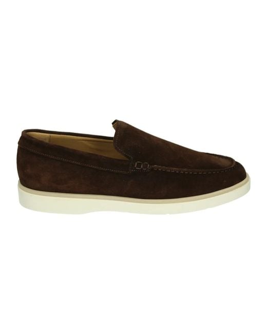 GIORGIO Braune Wildleder Slip-On Schuhe in Brown für Herren