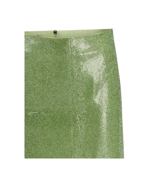 Nue Green Grüner rhinestone a-linien minirock