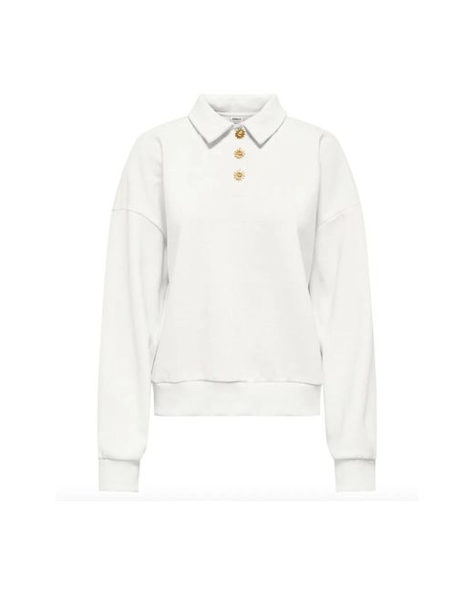 ONLY Hoodies & Sweatvesten ,Wit ,Sweatshirts in het White