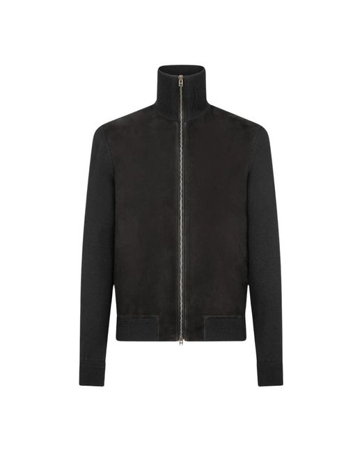 Tom Ford Hoodies & Sweatvesten ,Bruin ,Wol Volledige Zip Gebreid Jasje in het Black voor heren
