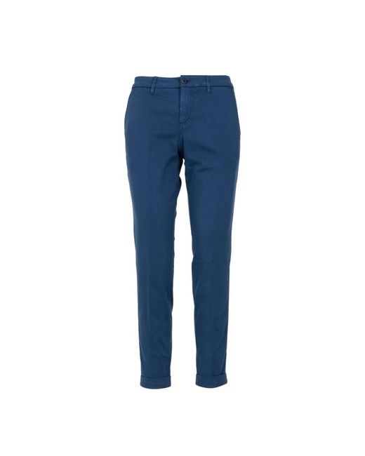 Pantaloni blu in cotone vestibilità regolare tasche di Fay in Blue