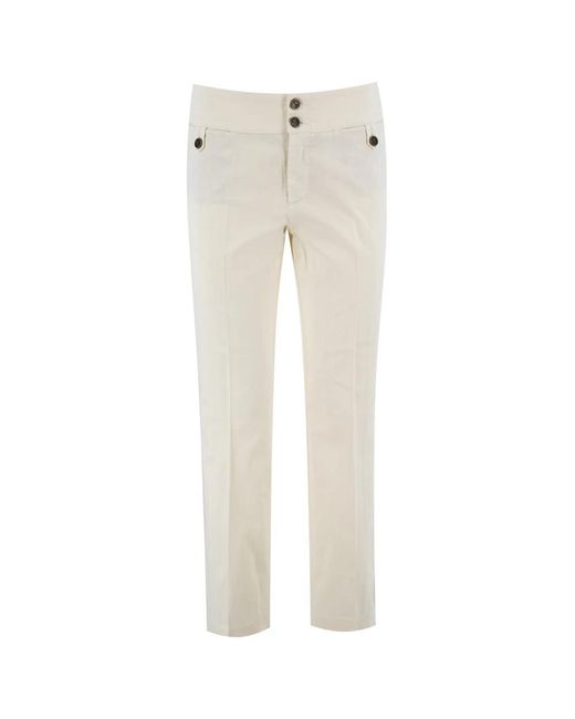 Etro Broeken ,Leer Slim-Fit Broek in het Natural