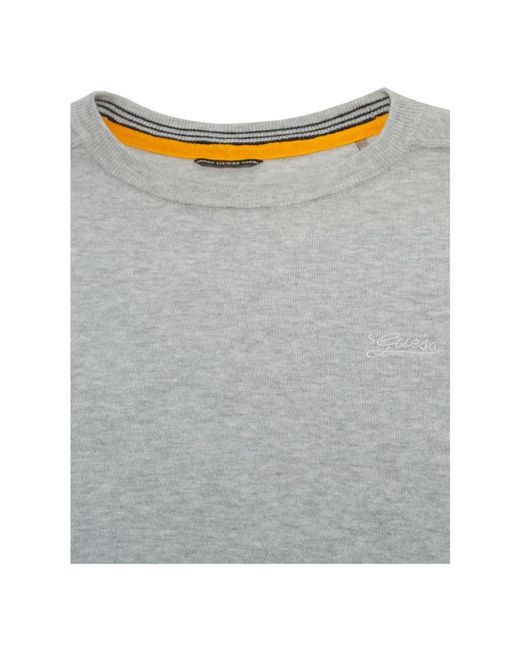 Guess Klassischer crewneck logo sweatshirt in Gray für Herren