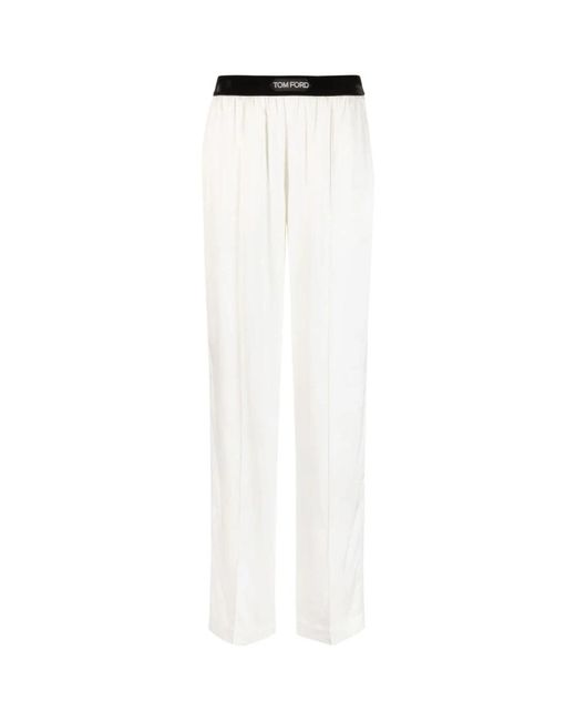Tom Ford White Straight Trousers