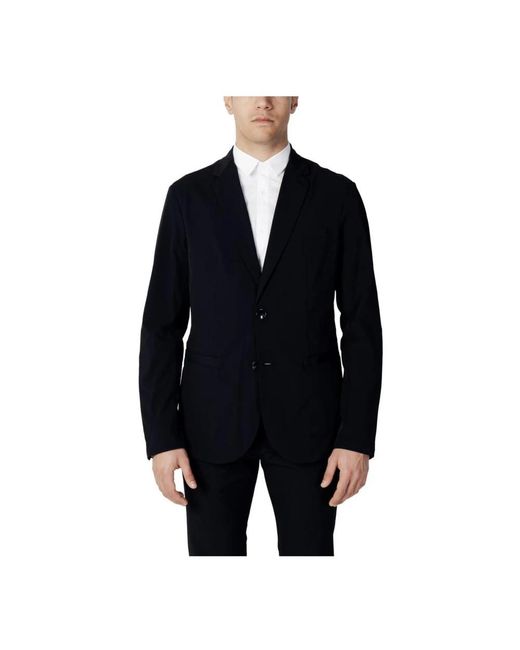 ARMANI EXCHANGE Jassen ,Blauw ,Katoen Klassieke Katoenen Blazer Voor Mannen in het Blue voor heren