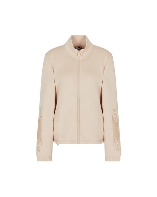 EA7 Jassen ,Stijlvolle Sweaters Collectie in het Natural