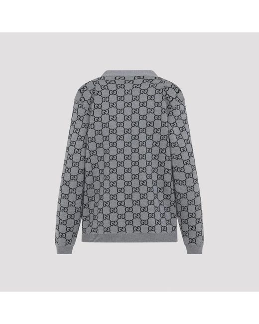 Gucci Gray Wendbare Gg Strickjacke