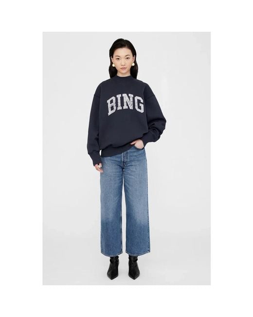 Anine Bing Blue Sweatshirt Braids