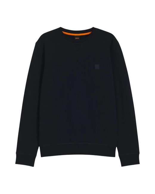 HUGO Hoodies & Sweatvesten ,Zwart ,Katoen Sportieve V-Hals Katoenen Sweatshirt in het Black voor heren