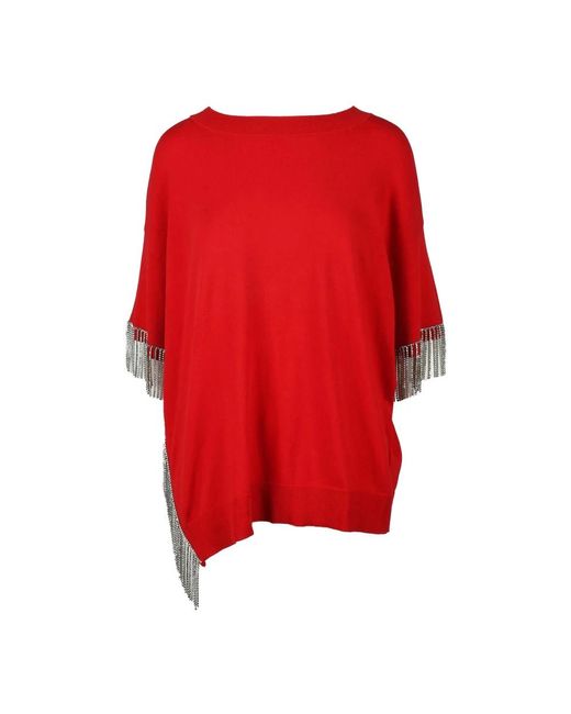 Twinset Red Round-Neck Knitwear