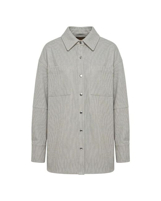 Moorer Lichtgewicht Shirt in het Gray