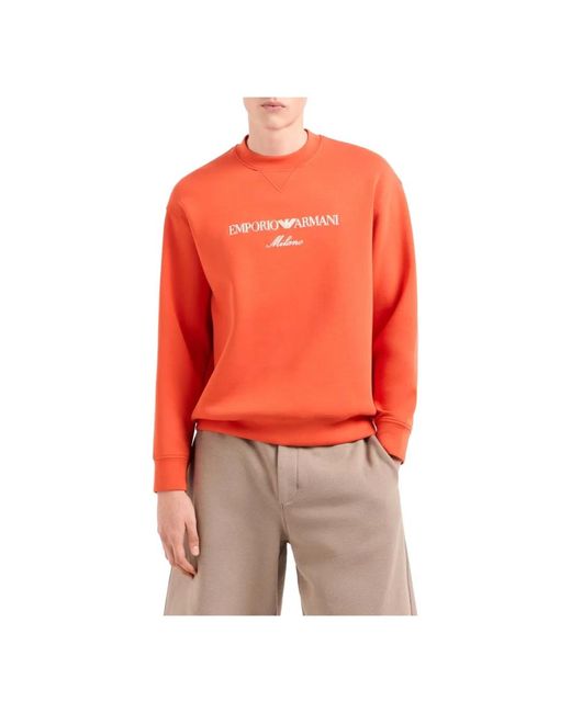 Emporio Armani Sweatshirts in Orange for Men Lyst
