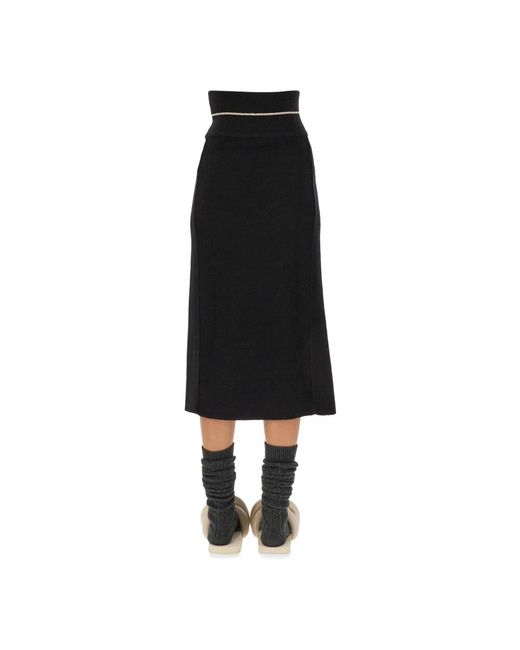 Moncler Black Midi Skirts