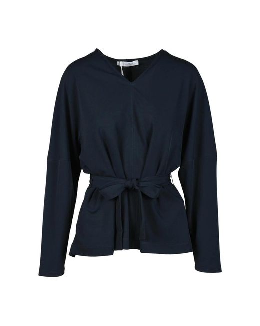 Max Mara Overhemden ,Blauw ,Polyester Vrijetijdsblouse in het Blue