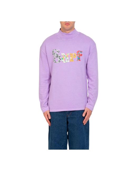 ERL Purple Long Sleeve T-Shirts for men