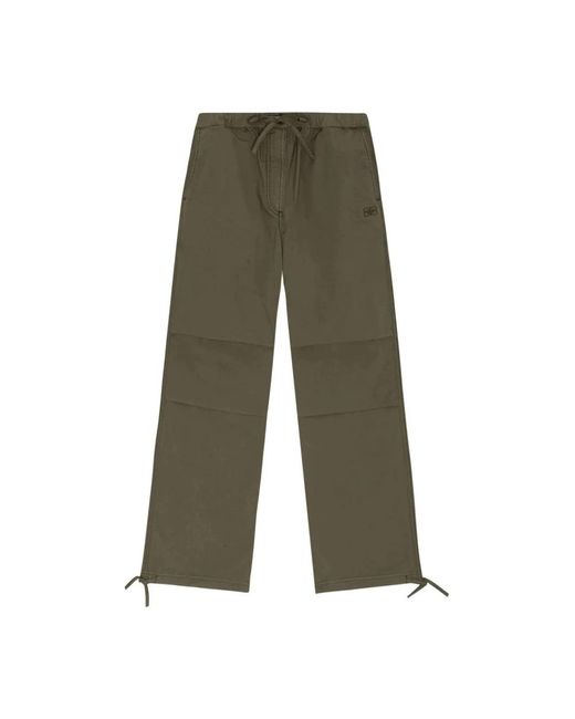 Pantaloni in tela con coulisse di Ganni in Green