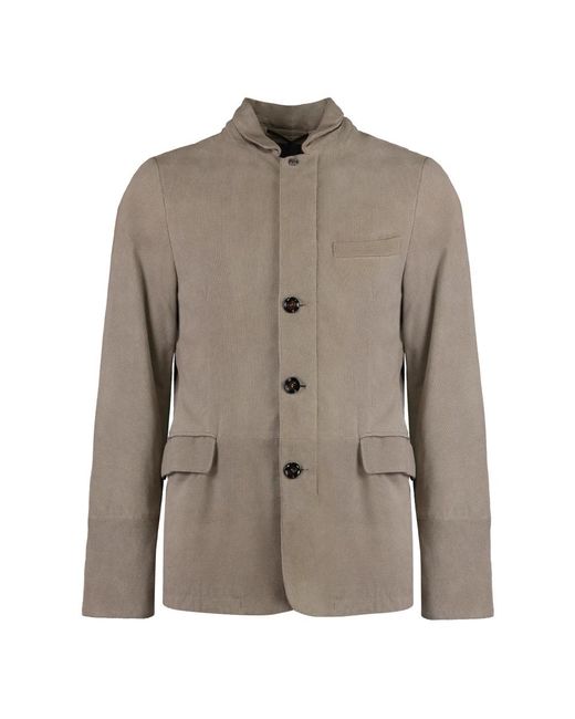 Moorer Brown Leather Jackets for men