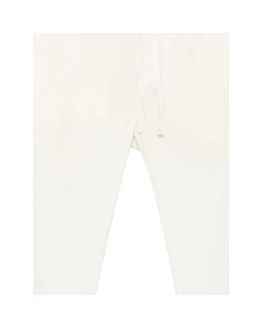 Michael Coal White Straight Trousers for men
