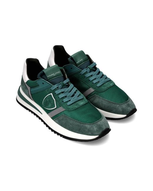Philippe Model Schoenen ,Groen ,Katoen Sneakers Tropez 2.1 Running in het Green voor heren