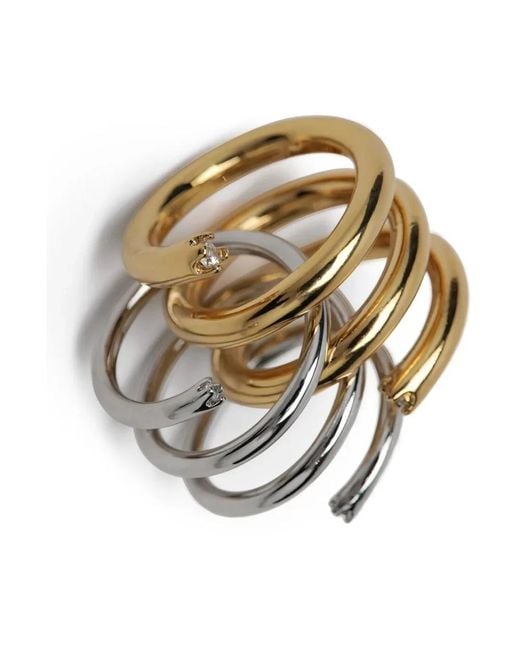Panconesi Accessoires ,Geel ,Orbit Ring in het Metallic