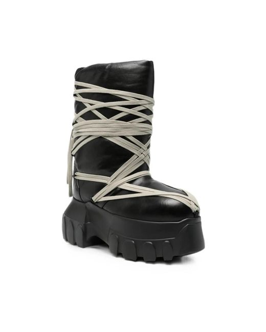 Rick Owens Black Winter Boots for men