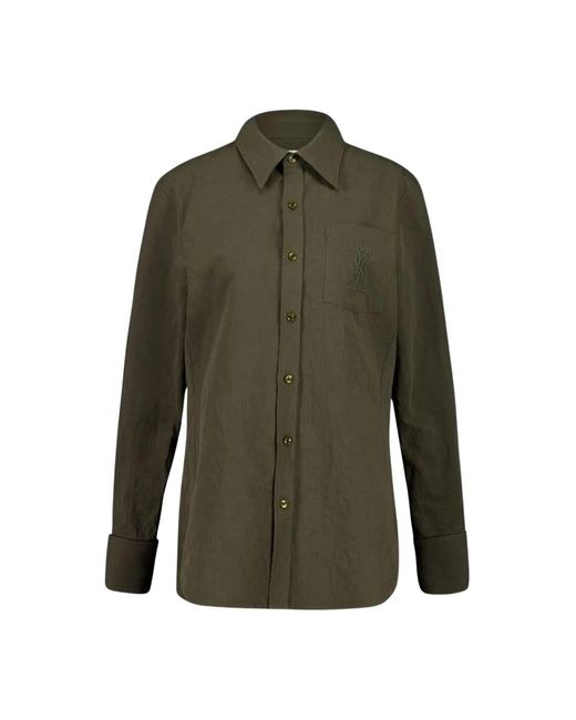 Saint Laurent Overhemden ,Groen ,Casual Shirts in het Green