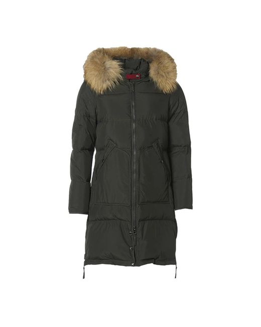 Danwear Jassen ,Groen ,Leer Stijlvolle Legerjas Met Echt Bont in het Green