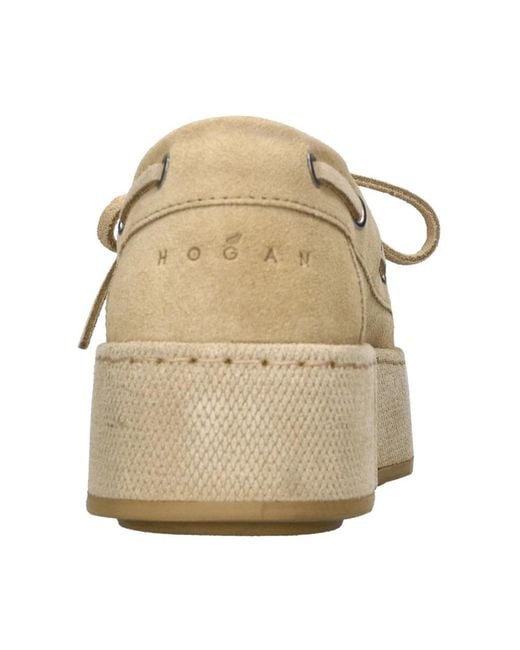 Hogan Natural Boat Shoes