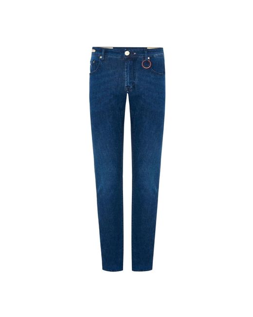 Tramarossa Blauwe Denim Jeans Regular Slim Fit in het Blue voor heren
