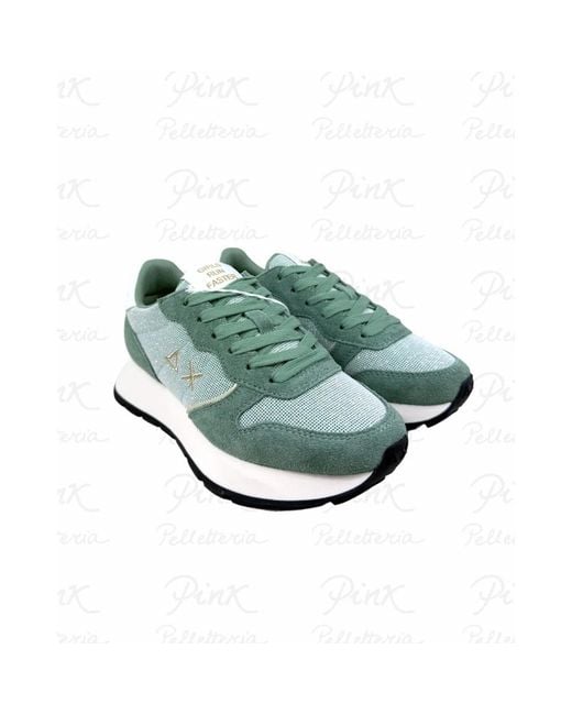 Sun 68 Green Sneakers