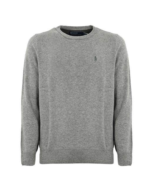 Polo Ralph Lauren Grauer wollpullover langarm rundhalsausschnitt in Gray für Herren