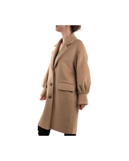 Kaos Brown Single-Breasted Coats