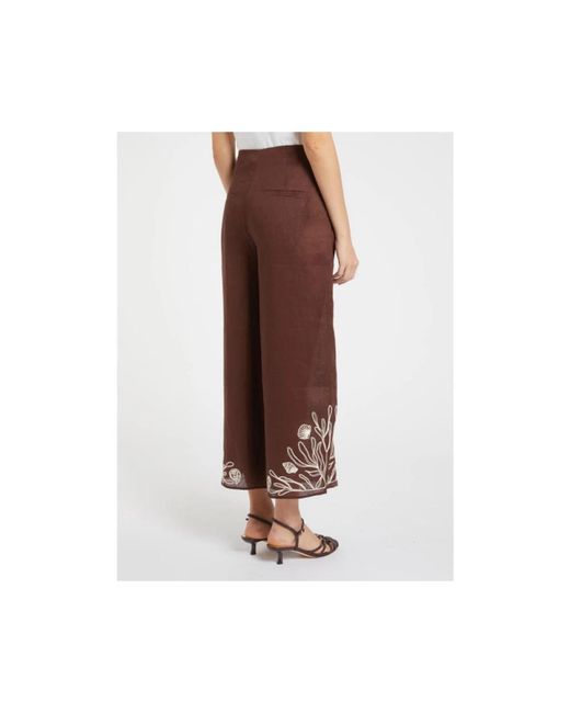 Marella Brown Cropped Trousers