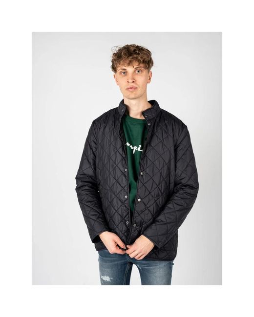 Geox Jassen ,Blauw ,Gewatteerde Jas Met Opstaande Kraag in het Gray voor heren
