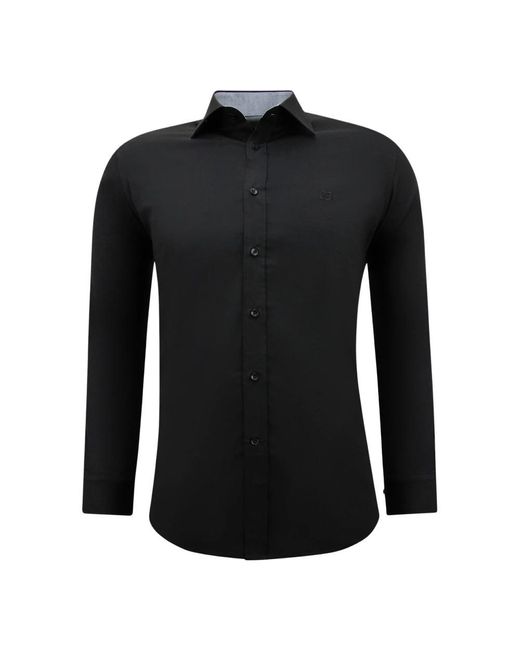 Gentile Bellini Black Formal Shirts for men