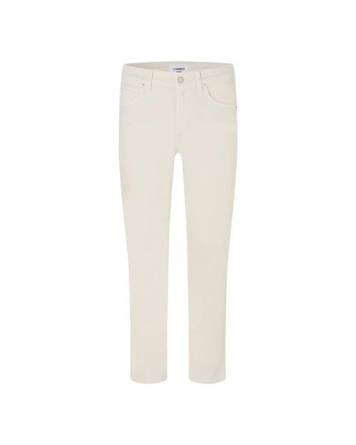 Cambio White Cropped Trousers