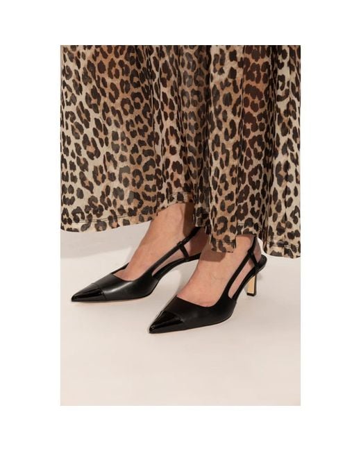 Michael Kors Black "Alora" Toe Cap Medium Sling Pump
