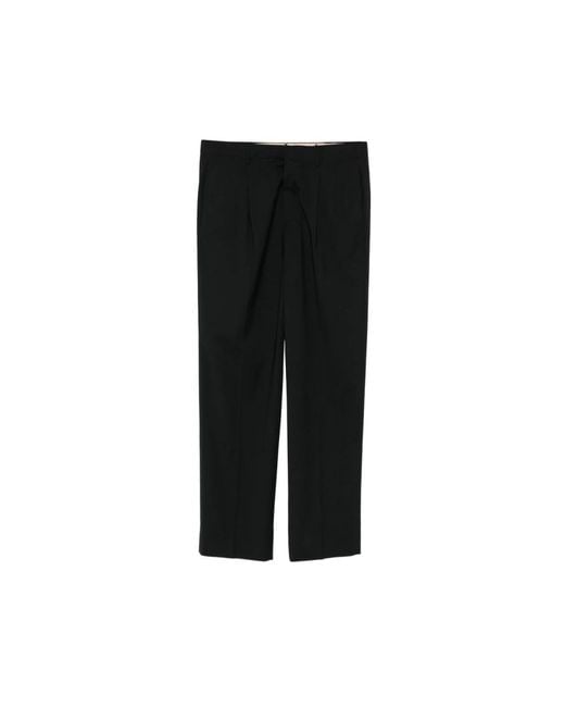 Incotex Black Straight Trousers for men