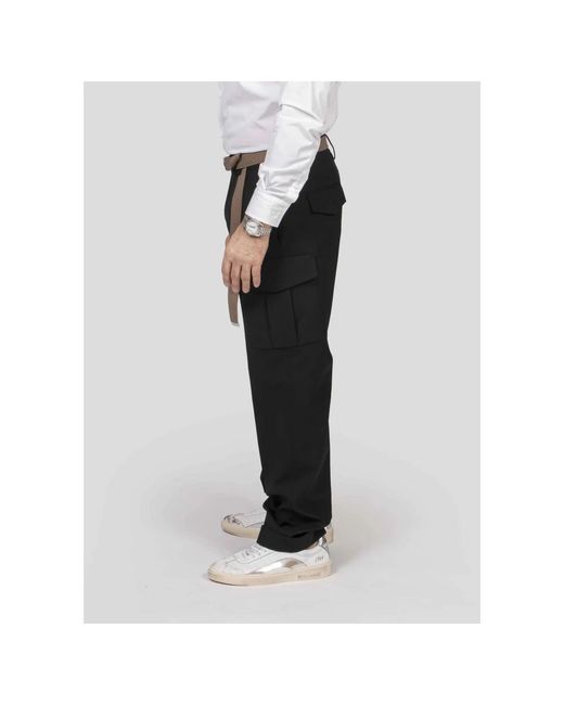 DSquared² Black Straight Trousers for men