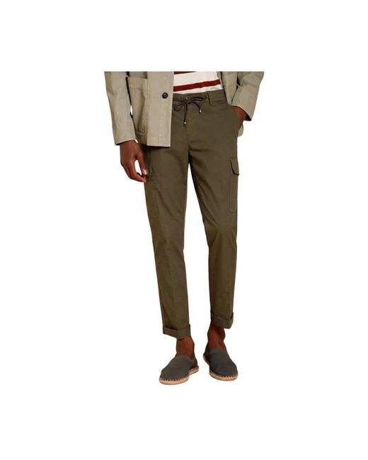 Mason's Green Slim-Fit Trousers for men