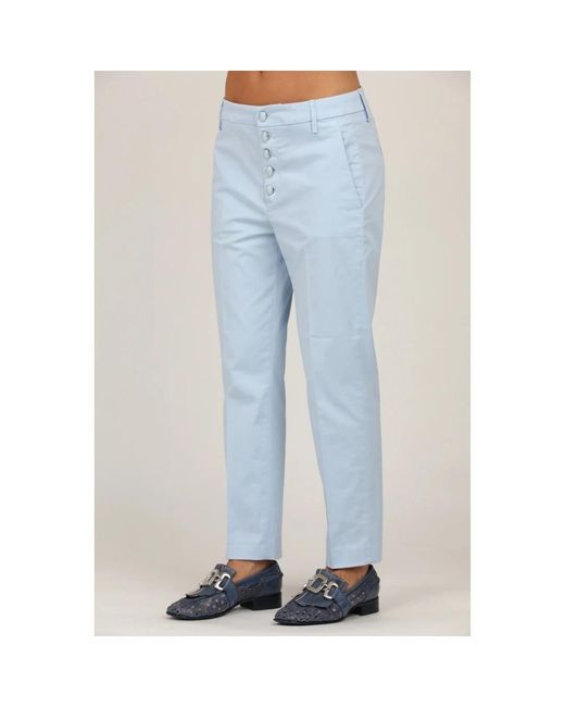 Trousers > straight trousers Dondup en coloris Blue