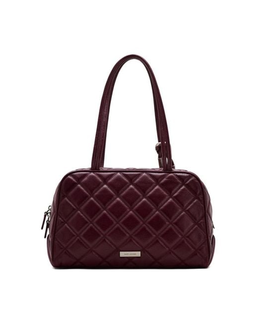 Marc Jacobs Luxe Leren Schoudertas Viola in het Purple