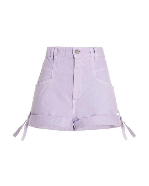 Isabel Marant Purple Denim Shorts