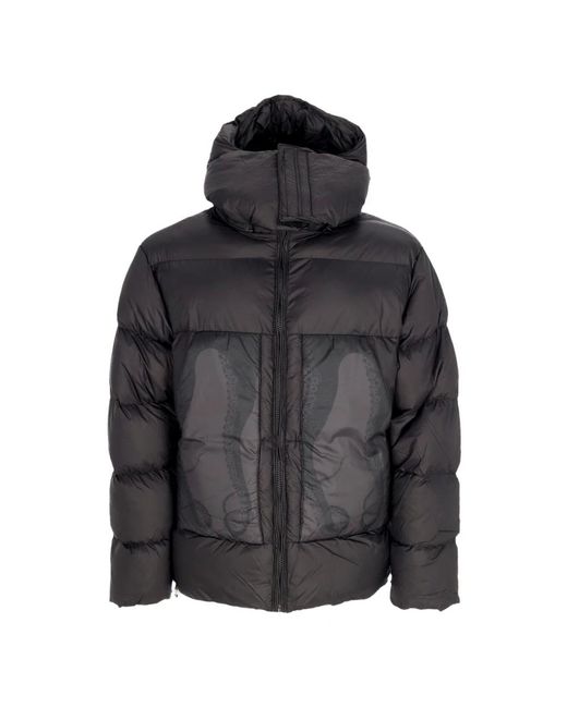 Octopus Jassen ,Zwart ,Polyester Zwarte Puff Jas Met Capuchon in het Black voor heren