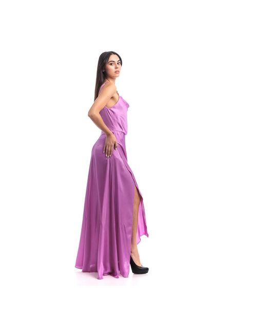 SIMONA CORSELLINI Purple Elegantes langes kleid